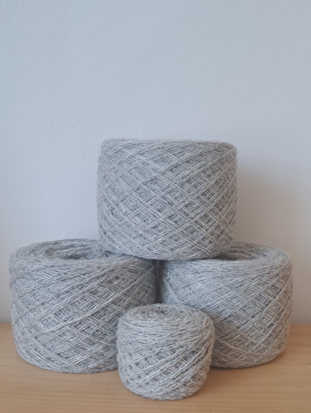 Pure Lambswool Light Grey Sport Weight Yarn, 315g